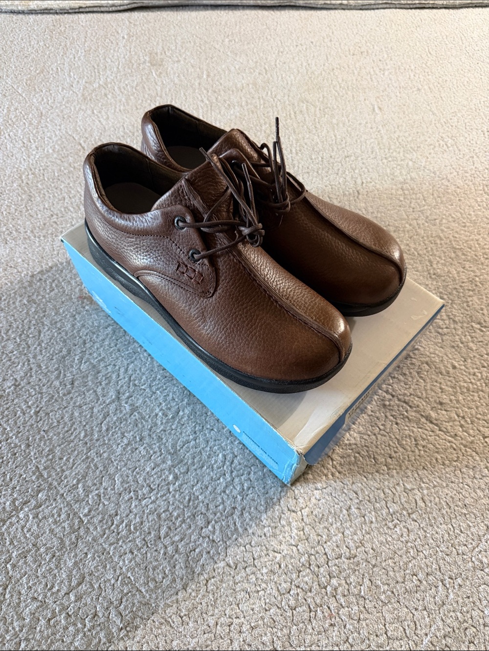 Aetrex Men's Brown Leather Slip-On Lace Casuals 12W New